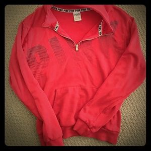 Pink quarter zip
